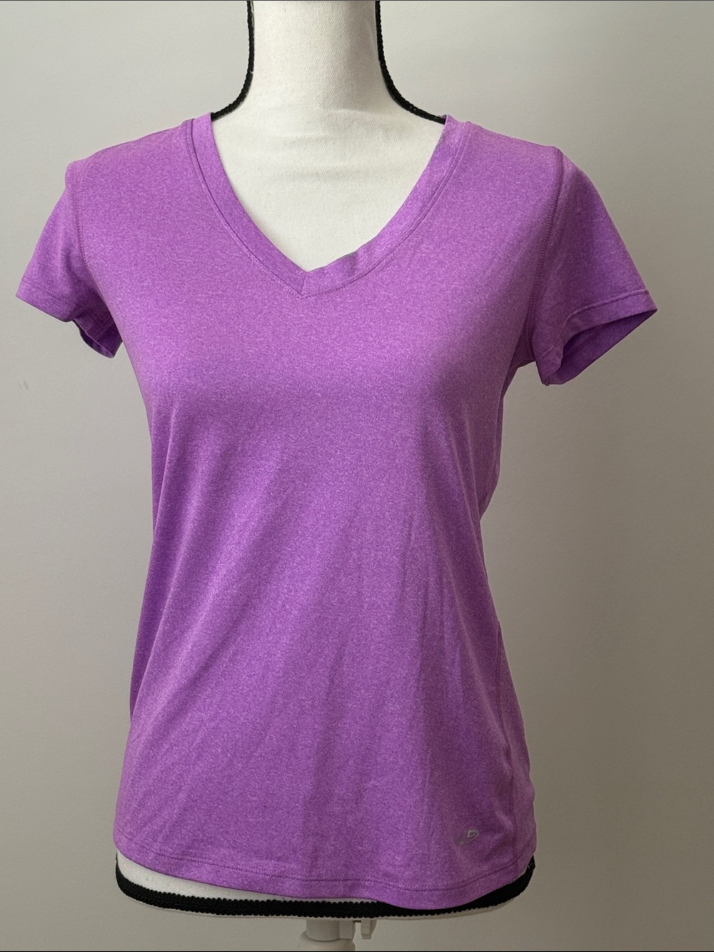 Champion DuoDry Women's Purple V-Neck Short Sleeve DuoDry Athletic Top